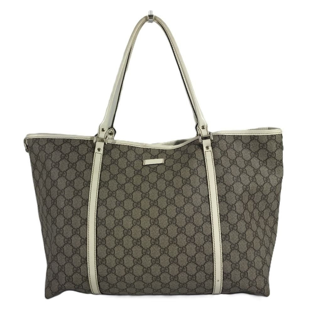 Gucci Shoulder Bag Logo GG Supreme Canvas Beige