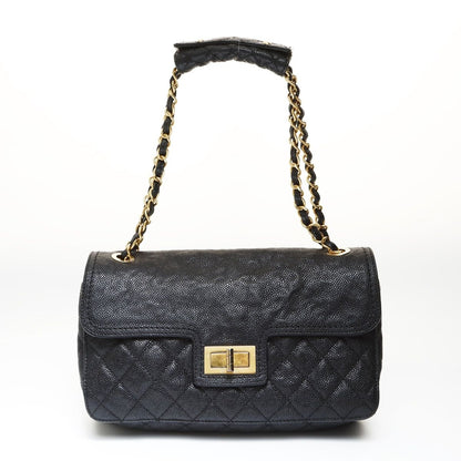 Chanel Shoulder Bag 16 2.55 Caviar Leather Chain