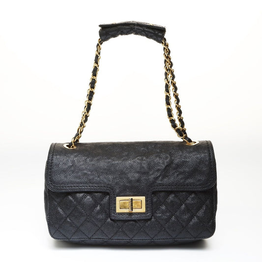 Chanel Shoulder Bag 16 2.55 Caviar Leather Chain