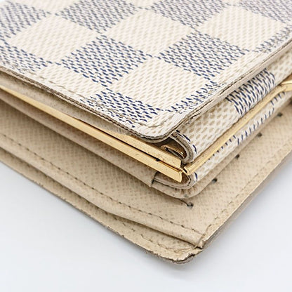 Louis Vuitton Damier Azure Portefeuille Viennois Foldable Wallet Clasp Gusset