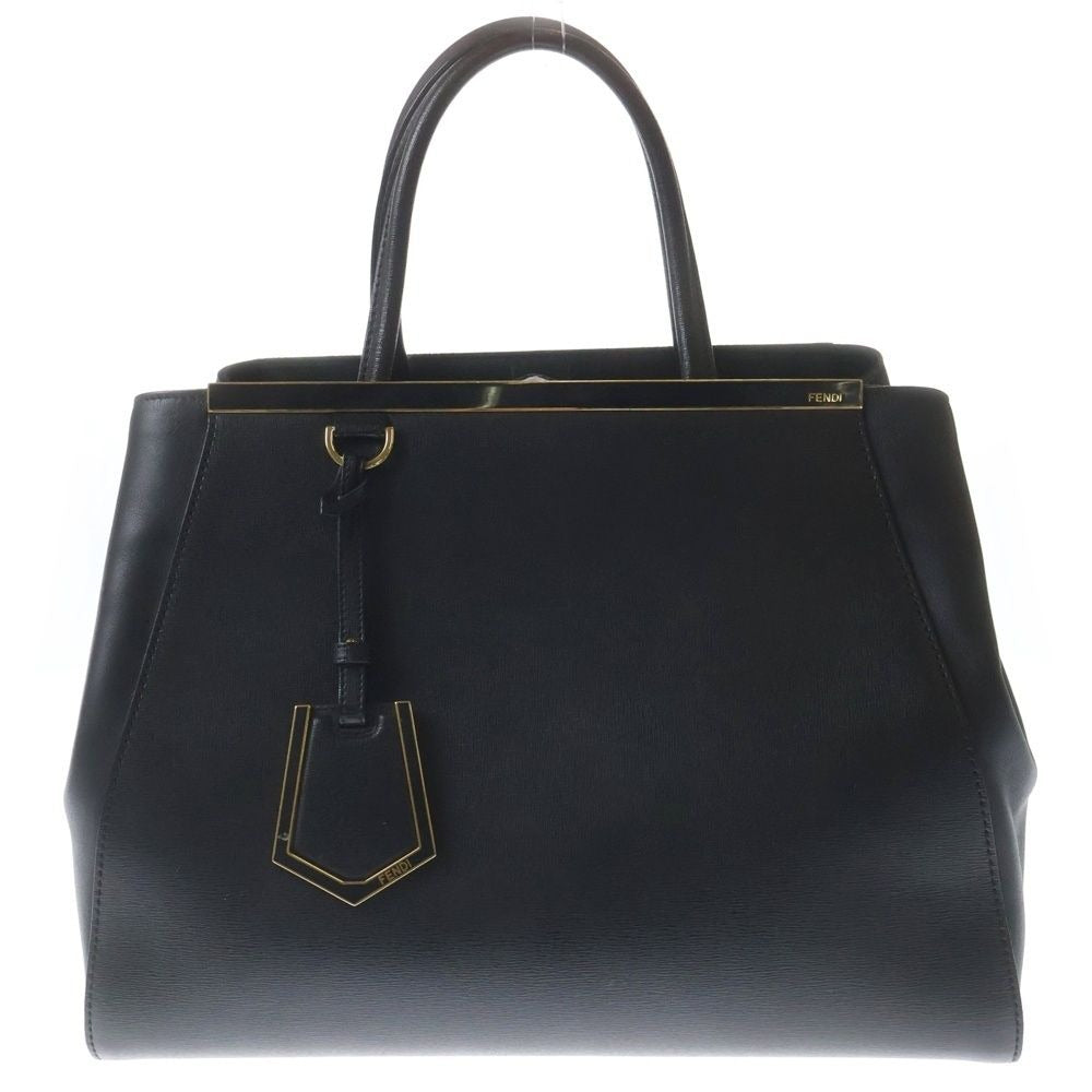 Fendi Toujour Tote Black Leather Gold