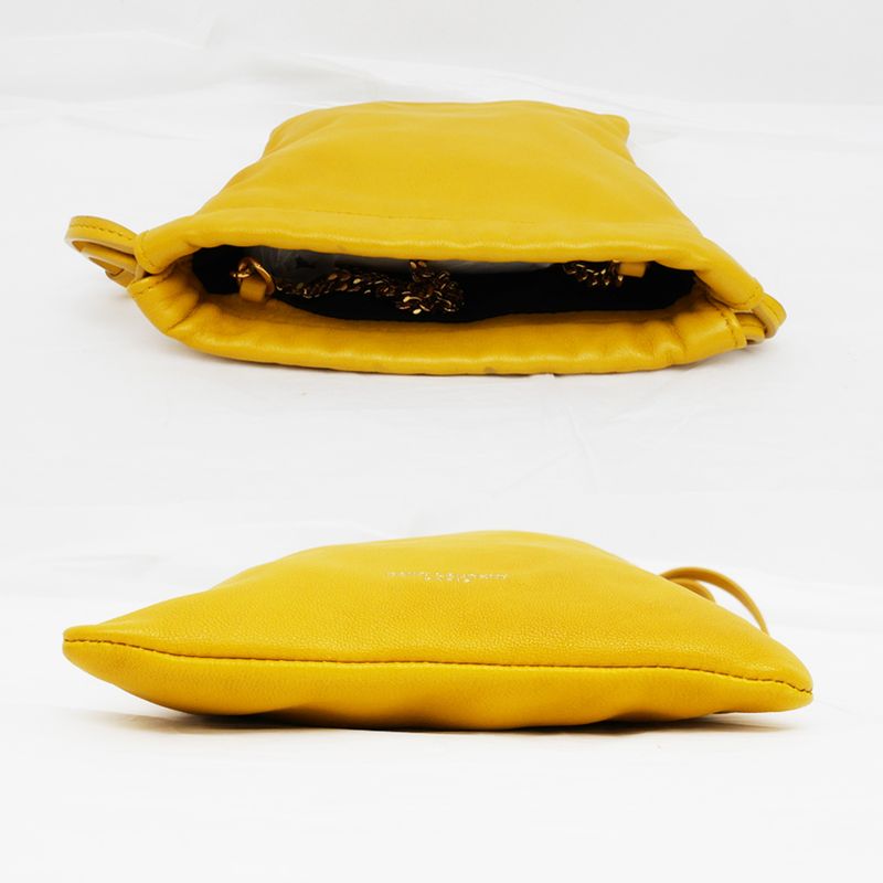 Saint Laurent Drost Ring Mini Chain Shoulder Bag Yellow - Yellow 640714