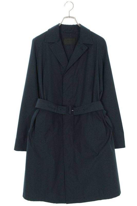 Prada FROM THE Runway Sgc214 12NS F0008 S 231 Cotton Blend Overcoat With Belt