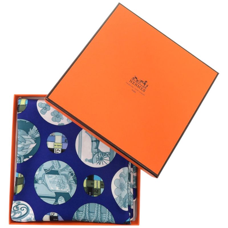 Hermes Carré H65 Pois De Soie Silk Multicolor Scarf 0042 Hermes