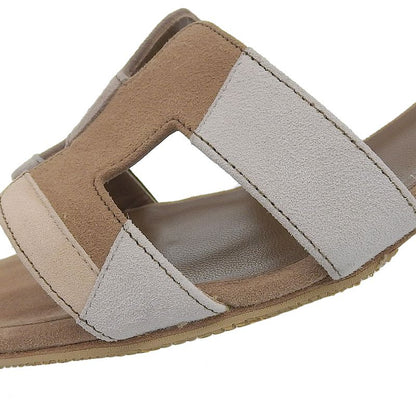 With Box Hermes Current Tag Oazis Pastel Patchwork Suede Leather Mules Sandals