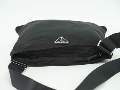 Authentic Prada Nylon Shoulder Bag Pochette Black Bag Pre-owned [follow-up