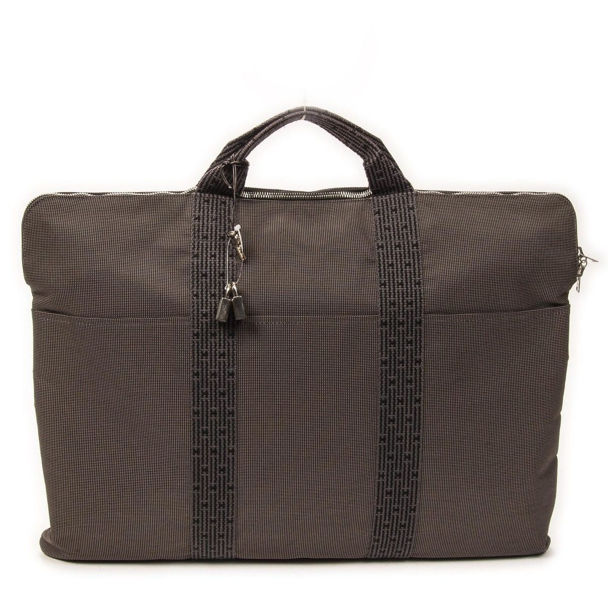 Hermes Line Briefcase Attache Gray Toile Ash