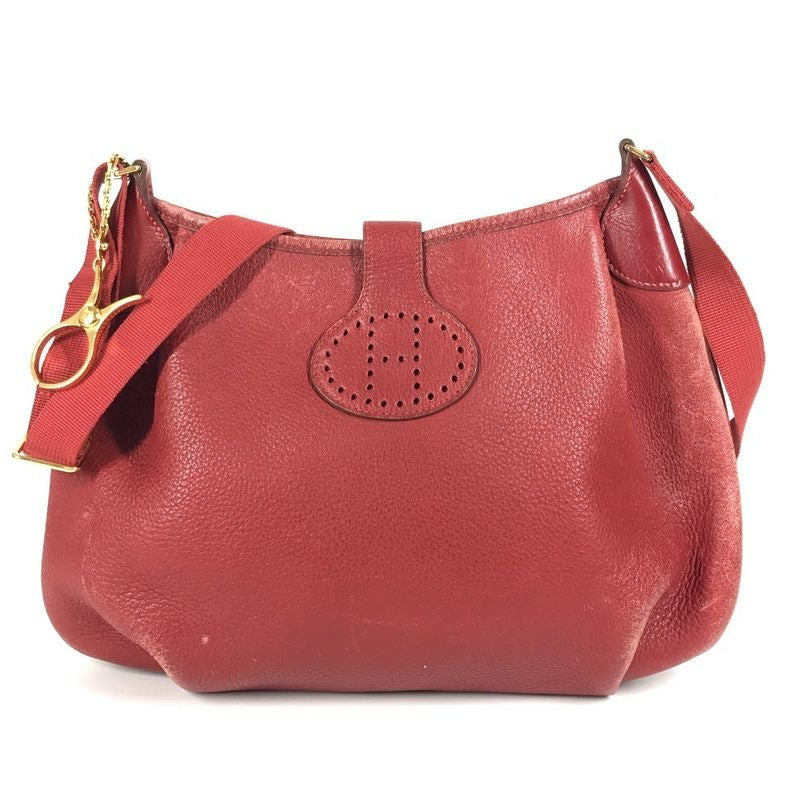 Hermes Shoulder Bag Rodeo De Leather Red