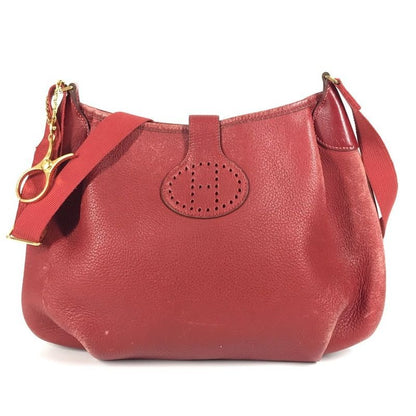 Hermes Shoulder Bag Rodeo De Leather Red