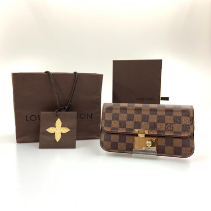 Louis Vuitton Damier Portefeuille Ascot Long Wallet N63171 Brown