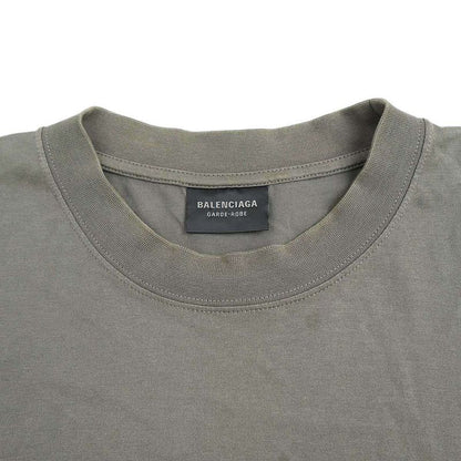 Balenciaga 23ss Care Label Medium Fit T-Shirt 724514 Tnvl9 Khaki M