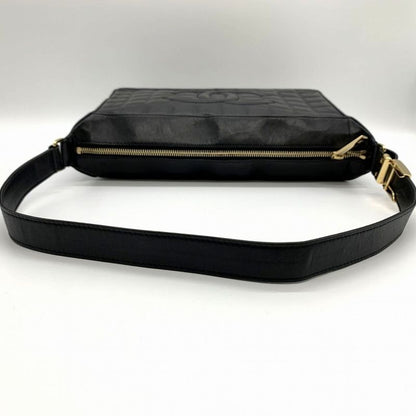 Chanel Chocobar Light Shape Shoulder Bag One Shoulder Coco Mark Lambskin Black