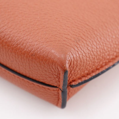 Loewe Pocket Shoulder Phone Pochette 124.12z45 6977 Leather Orange Women's