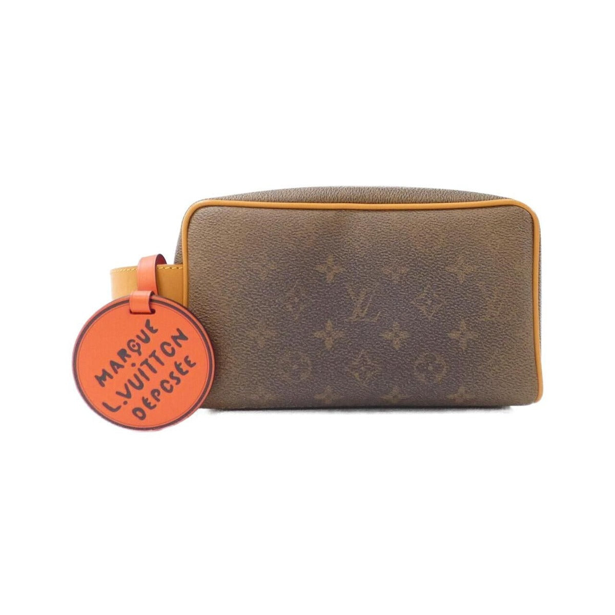Louis Vuitton Monogram Locker Dopp Kit Pouch Brown Marron