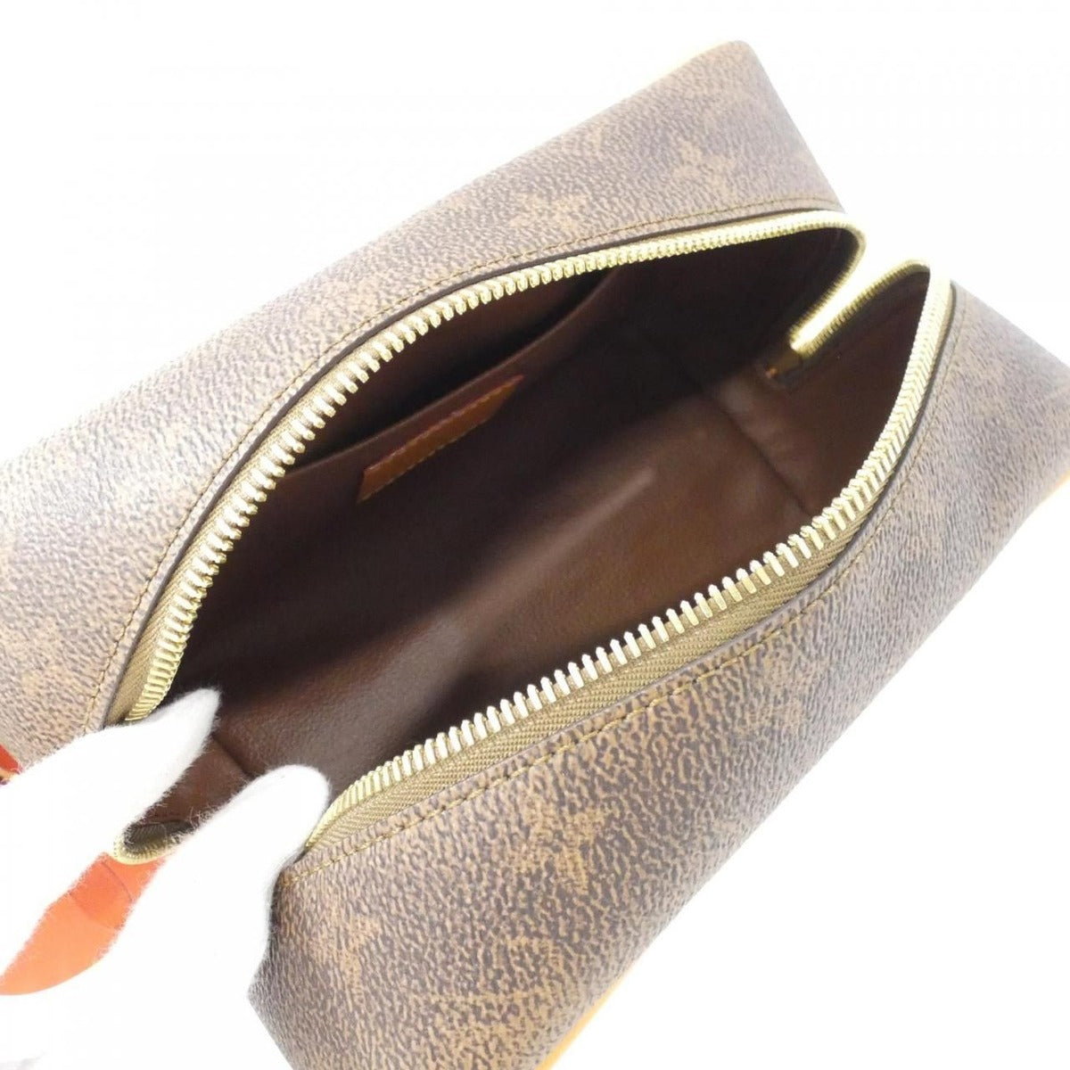 Louis Vuitton Monogram Locker Dopp Kit Pouch Brown Marron — view 5