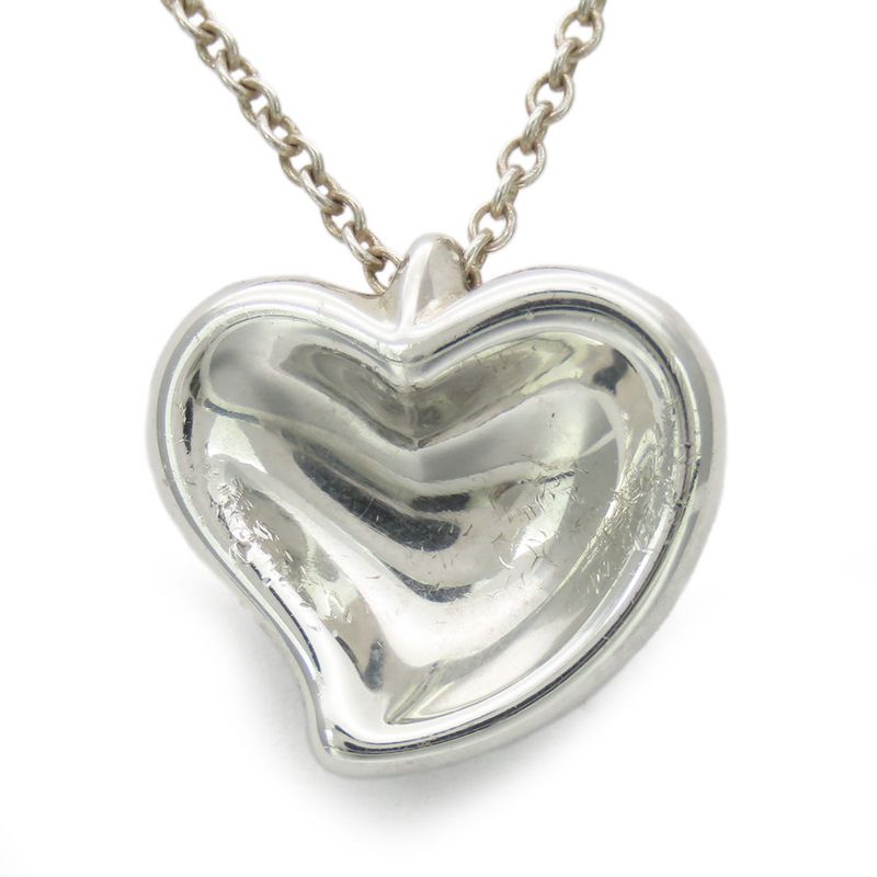 Tiffany & Co Necklace Curved Heart 925 Silver Approx 4.2g Silver Elsa Peretti