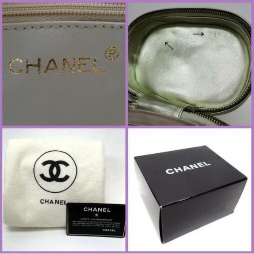 Chanel Chain Vanity Handbag Lambskin Metallic Gold 7 Digits — view 6