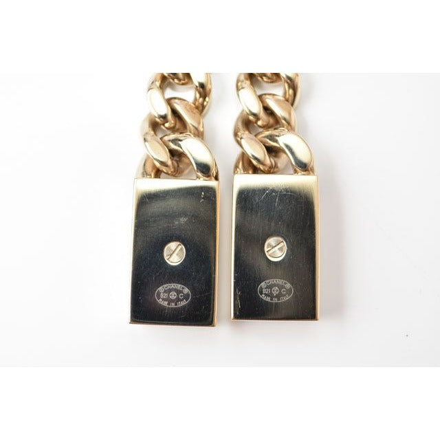 Chanel Swing Earrings CC Mark Coco Rhinestone Chien Pan — view 4