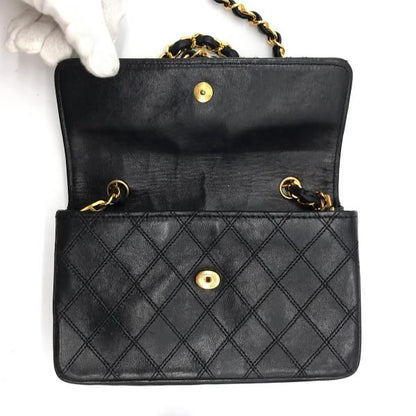 Chanel  Bicolor Big CC Logo Mini Chain Shoulder Bag Black