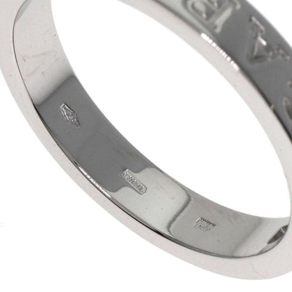 Bvlgari Bulgari Double Logo 1P Diamond Ring 18K White Gold Unisex