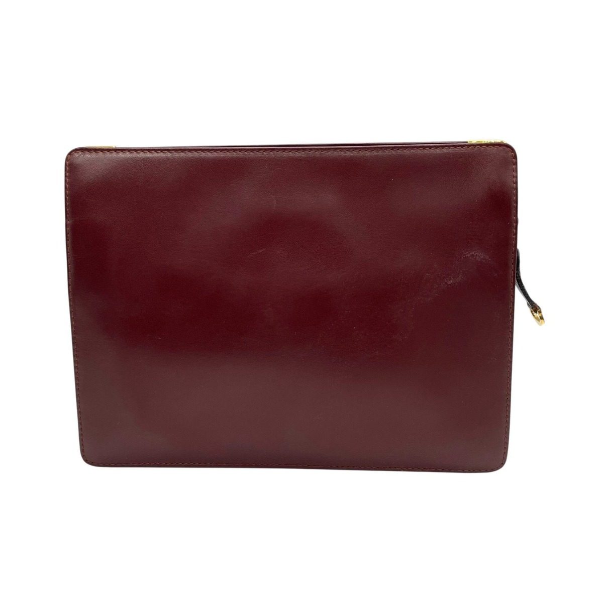 Cartier Must Line Clutch Gold Leather Plate Log Vintage Classic Luxury Handbag — view 3