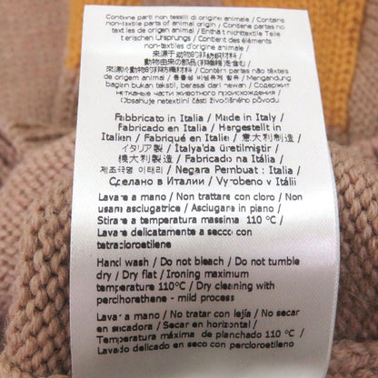 Fendi Wool Long Sleeve Knit Long Sweater Beige 48 — view 8