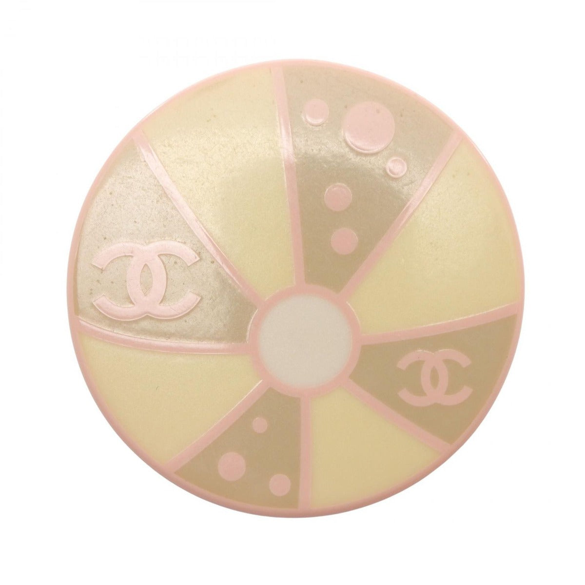 Chanel Brooch CC Logo Stainless Steel