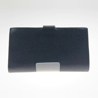 Chanel Caviar Skin Coco Mark Long Wallet A13498 Black