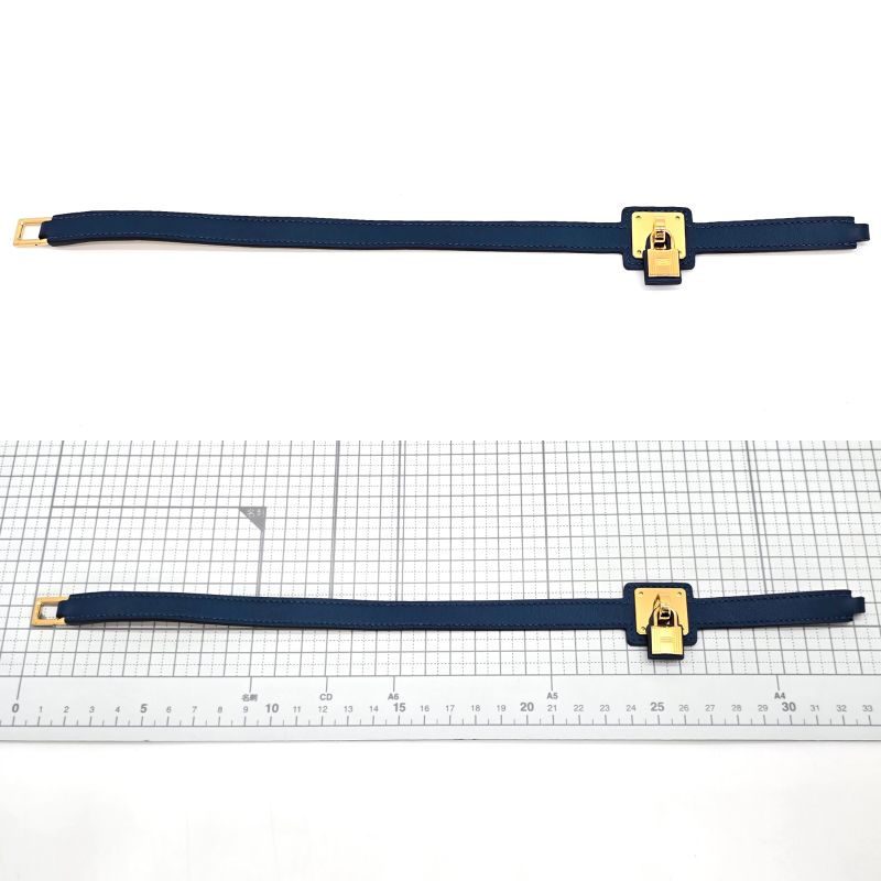 Hermes Auchelie Dubretour Leather Bracelet Double Winding T2 Approx 155cm