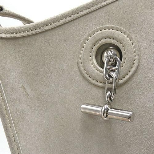 Hermes Vespa TPM Mini Debris Gray Shoulder Bag Silver