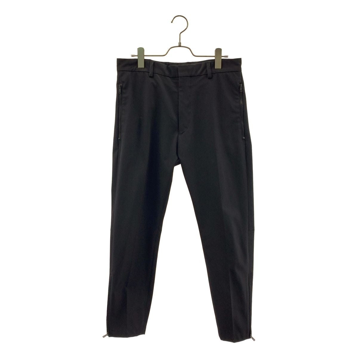 Prada Zip Tapered Trousers Pants 44 Black