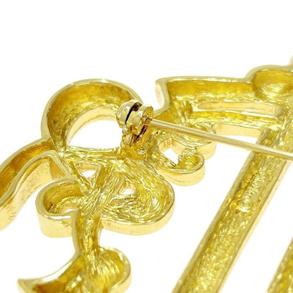 Christian Dior GP Emblem Brooch Ladies Gold 363812 Brooch