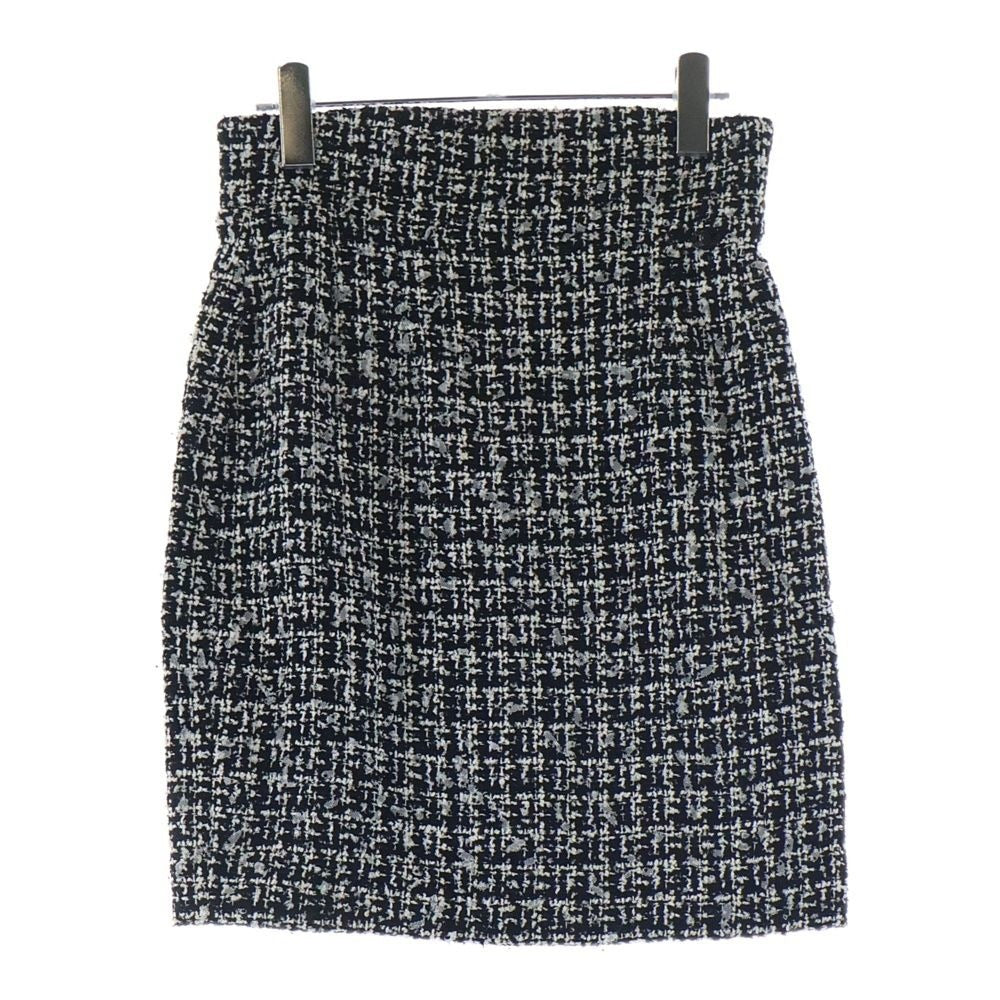 Chanel Spring Collection Tweed Midi Amskirt Black Skirt