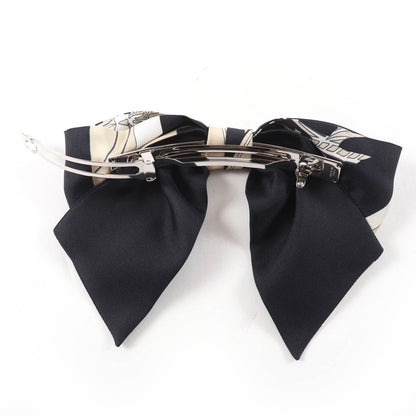 Hermes Grenelle Exlibris Barrette Silk Ribbon Hair — view 4