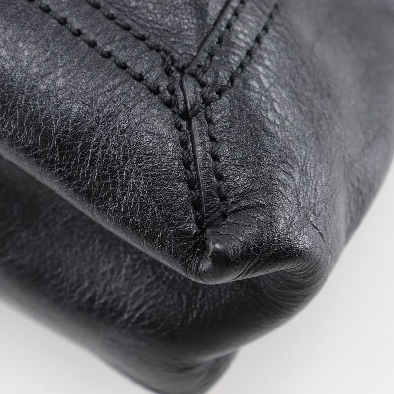 Fendi Chain Tote 2WAY Shoulder Leather Black Women's Tote Bag