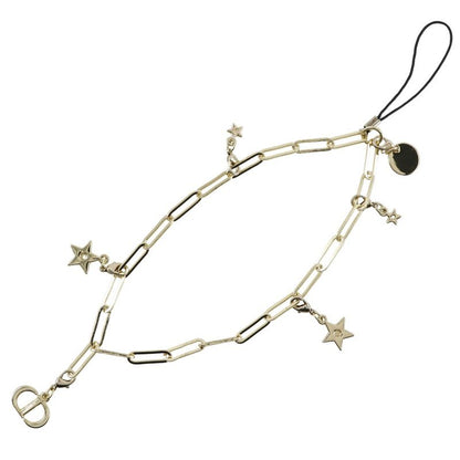 [dior] Christian Dior Star Logo Cell Phone Strap X Gold Metal _ Charm