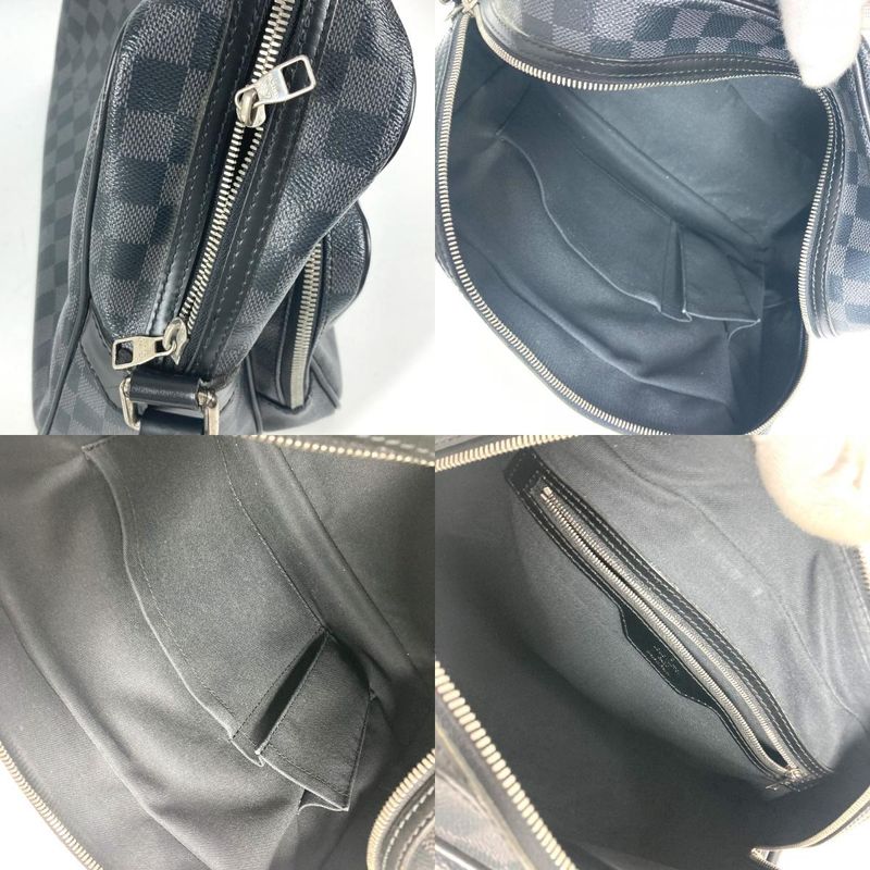 Louis Vuitton Io Shoulder Bag N45252 Damier Graphite Canvas Black