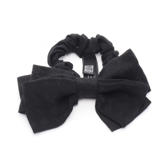 Chanel Coco Mark Ribbon Black Others Scrunchie