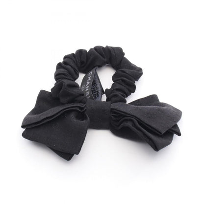 Chanel Coco Mark Ribbon Black Others Scrunchie — view 2
