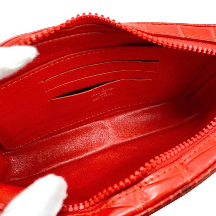 Louis Vuitton Pochette Volga N95772 Croc Red White Louis Vuitton