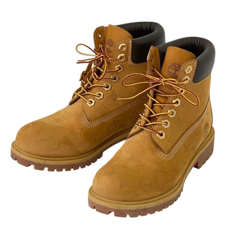 Louis Vuitton Timberland Monogram Embossed Boot Yellow Beige