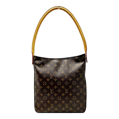 Louis Vuitton Monogram Looping Brown Handbag Gold Hardware