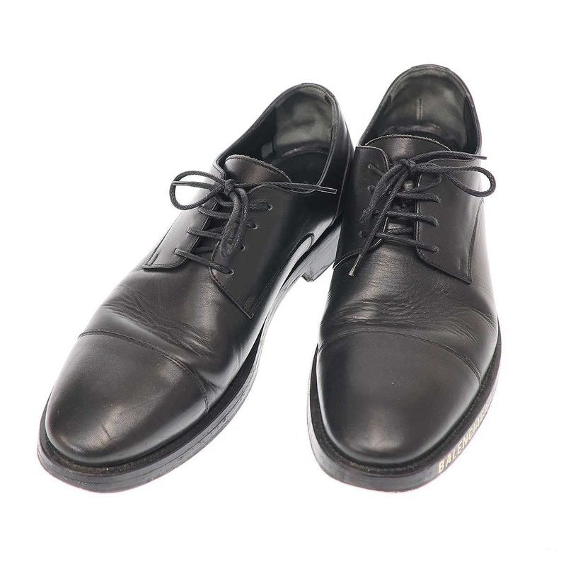 Balenciaga Soft Derby L20 Leather Shoes Black 43