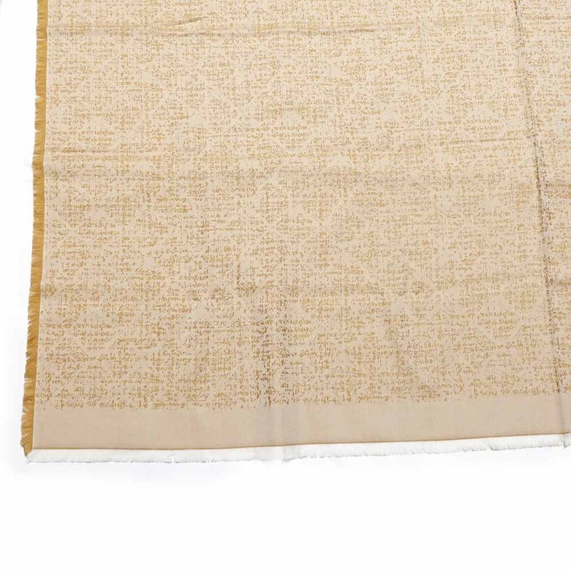 Chanel Large Shawl CC Mark Beige Wool Shawl Fringe Ladies Women
