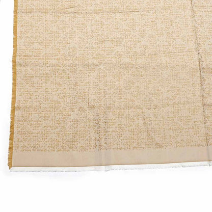 Chanel Large Shawl CC Mark Beige Wool Shawl Fringe Ladies Women