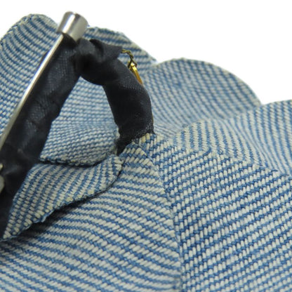 Chanel Corsage Camellia Brooch Denim Metal Women