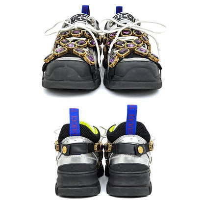 Gucci Flash Trek Bijou Sneakers - Removable No Size Notation Silver -