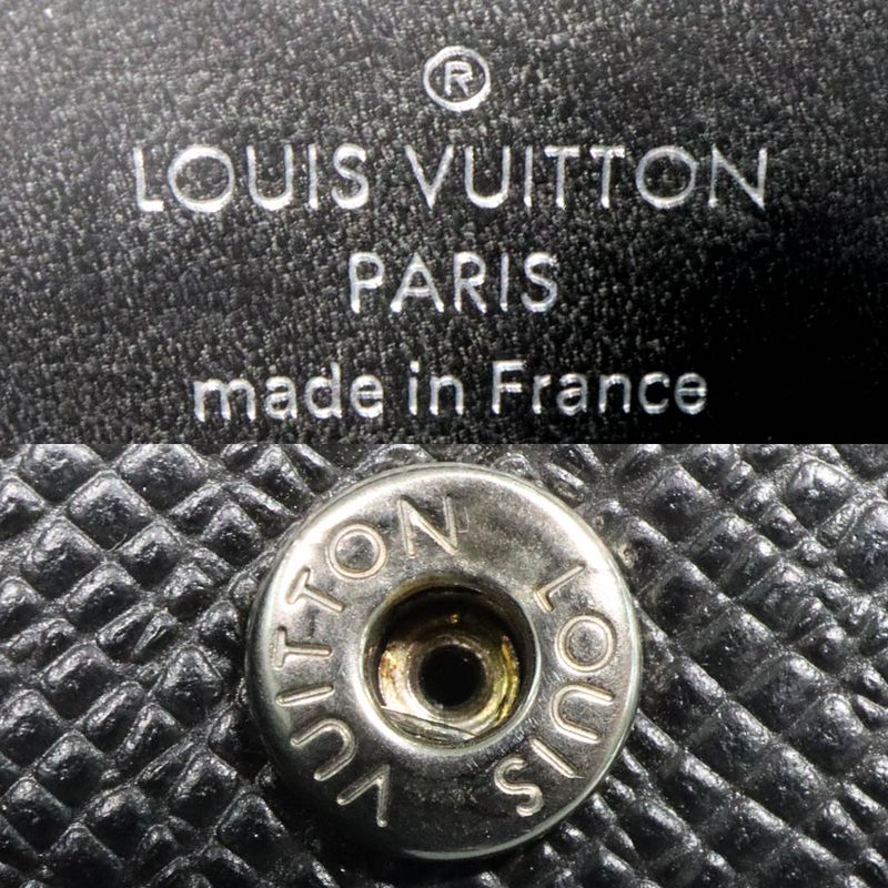 Louis Vuitton Taiga Coin Purse M30598 Noir Black Leather Coin Purse