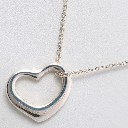 Tiffany & Co Open Heart Elsa Peretti 925 Silver Ladies 2.2g Necklace