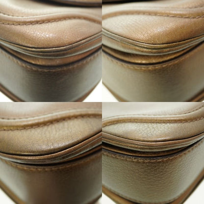 Gucci New Bamboo Shoulder Handbag 254884 Leather With Gold Strap 0020gucci